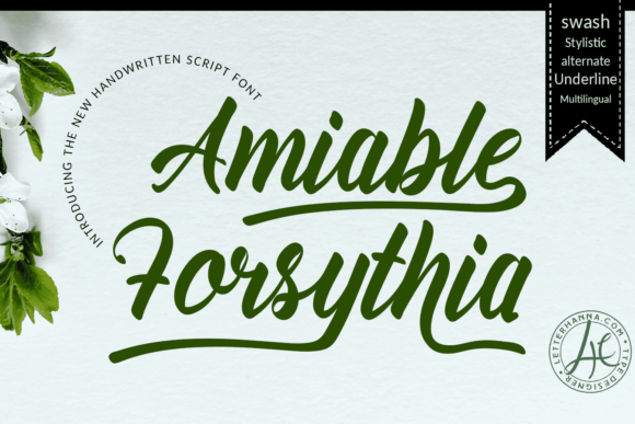 Amiable Forsythia Font