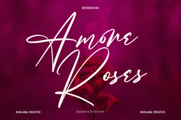 Amore Roses Font Poster 1