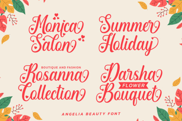 Angelia Beauty Font Poster 3
