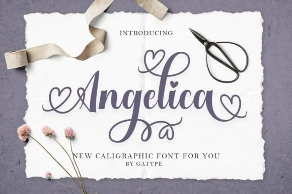 Angelica Font Angelica Font Poster 1