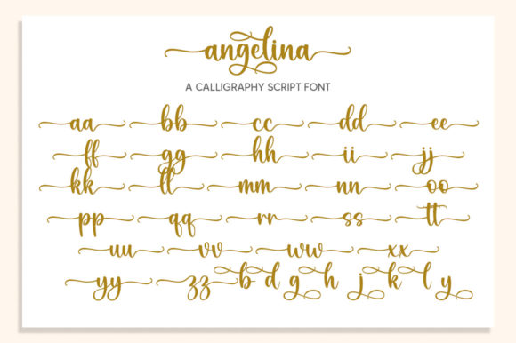 Angelina Font Poster 6