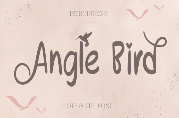 Angle Bird Font Poster 1
