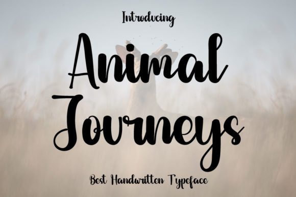 Animal Journeys Font Poster 1