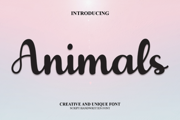 Animals Font Poster