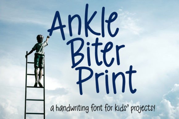 Ankle Biter Print Font Poster 1
