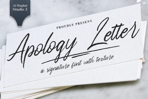 Apology Letter Font