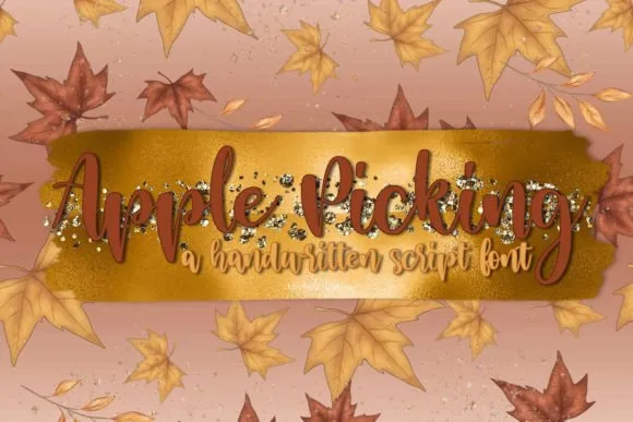 Apple Picking Font Apple Picking Font Poster 1
