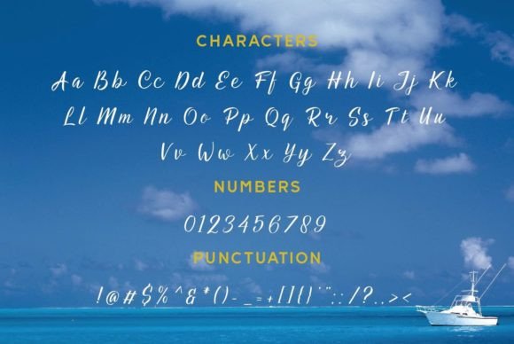 Aqua Lagoon Font Poster 4