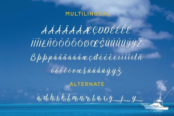 Aqua Lagoon Font Poster 5