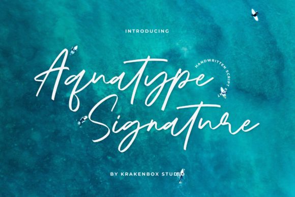 Aquatype Signature Font Poster 1