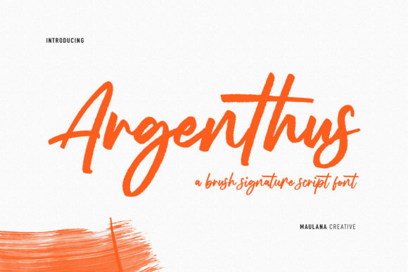 Argenthus Script Font Poster 1