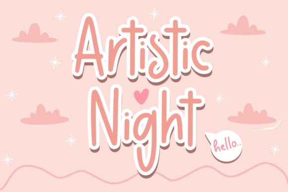 Artistic Night Font Poster 1