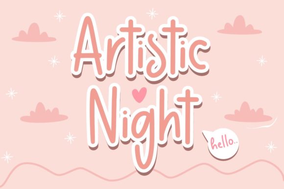 Artistic Night Font Poster 1
