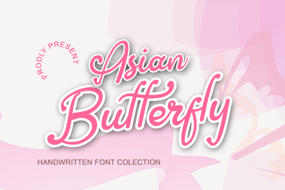 Asian Butterfly Font Poster 1