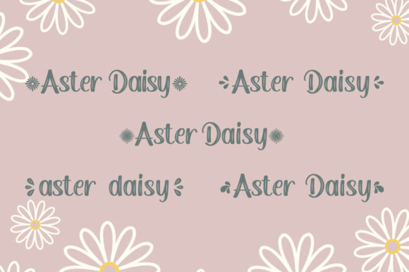 Aster Daisy Font Poster 9