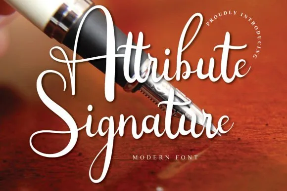 Attribute Signature Font Attribute Signature Font Poster 1