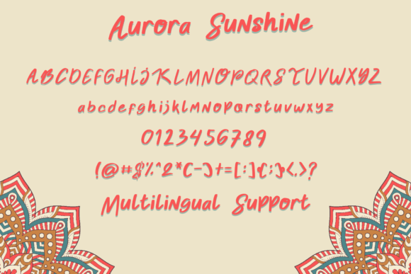Aurora Sunshine Font Poster 4