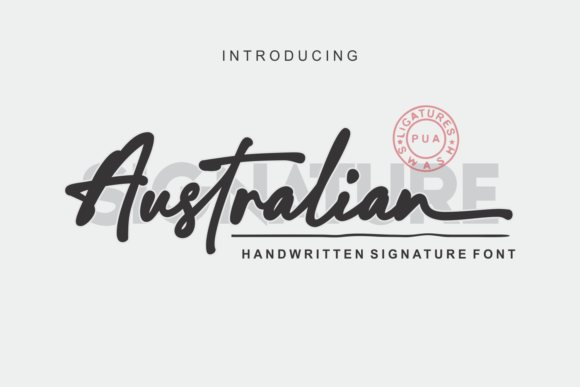 Australian Signature Font Poster 1