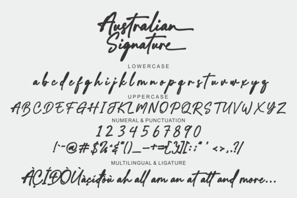 Australian Signature Font Poster 8