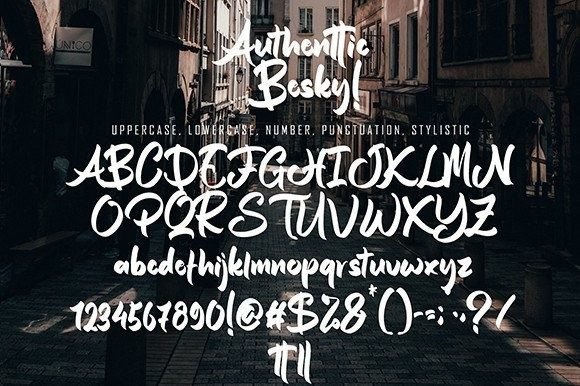 Authentic Besky Font Poster 8