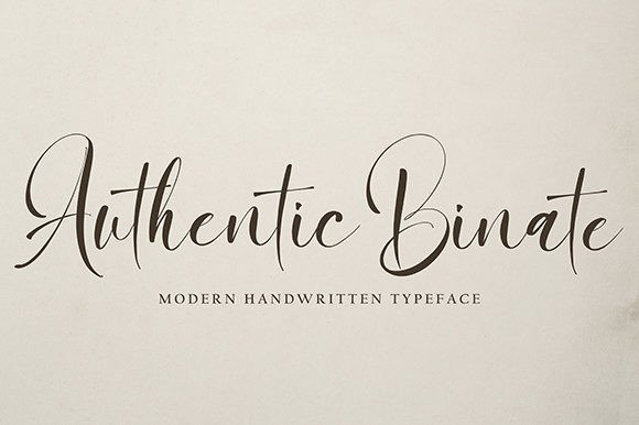 Authentic Binate Font Poster 1