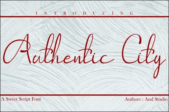 Authentic City Font Poster 1