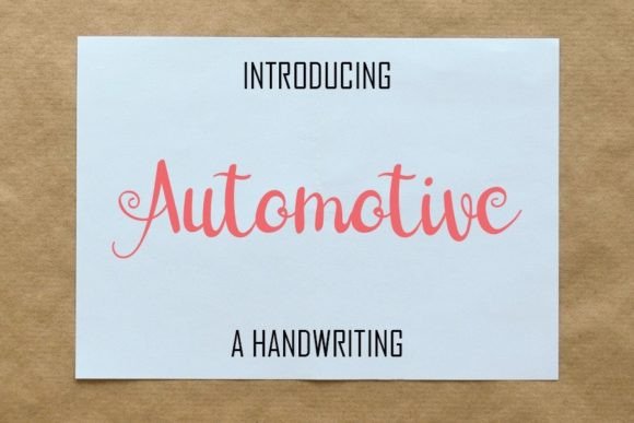 Automotive Font