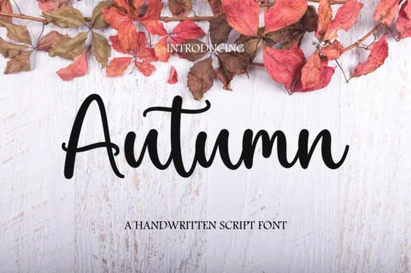 Autumn Font Autumn Font Poster 1