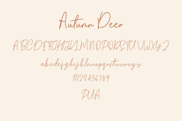 Autumn Deer Font Poster 2