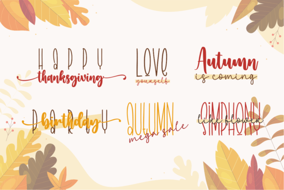 Autumn in Love Trio Font Poster 4