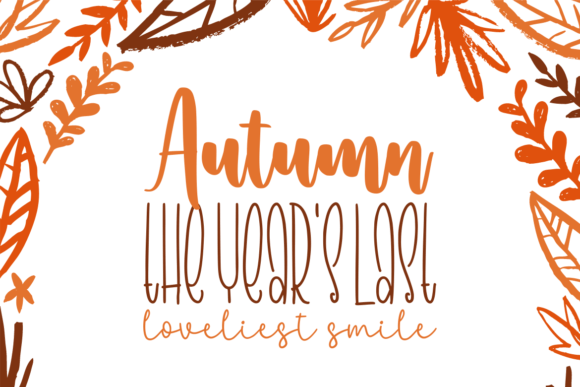 Autumn in Love Trio Font Poster 7