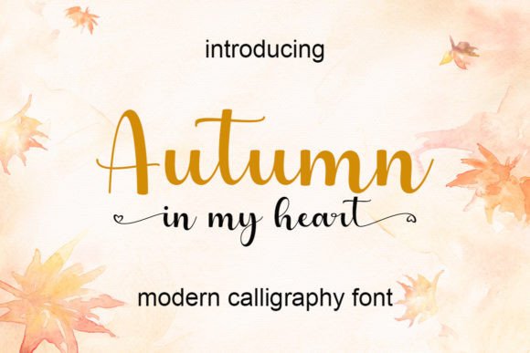 Autumn in My Heart Font Poster 1