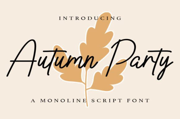 Autumn Party Font Poster 1