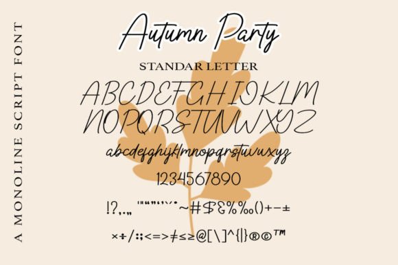 Autumn Party Font Poster 5
