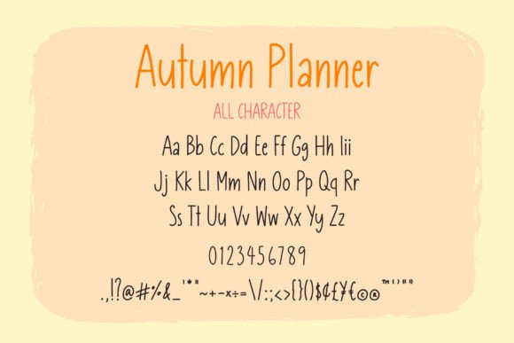 Autumn Planner Font Poster 3