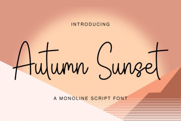 Autumn Sunset Font Poster 1
