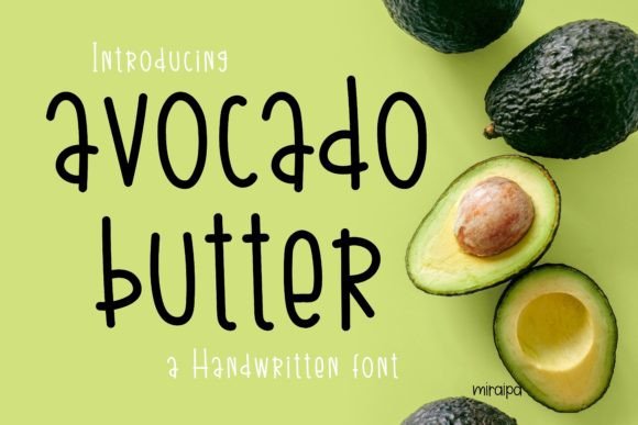 Avocado Butter Font Poster 1