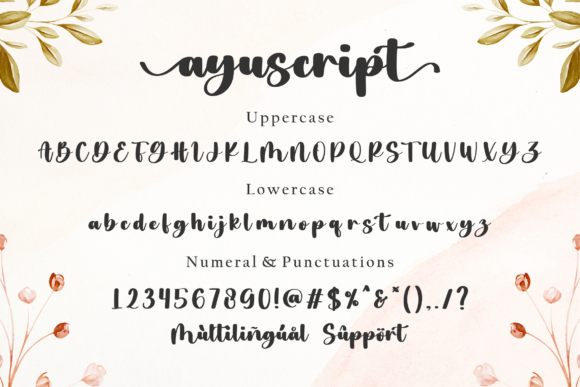 Ayuscript Font Poster 8