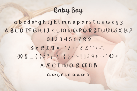 Baby Boy Font Poster 5