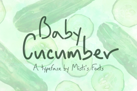 Baby Cucumber Font Poster 1