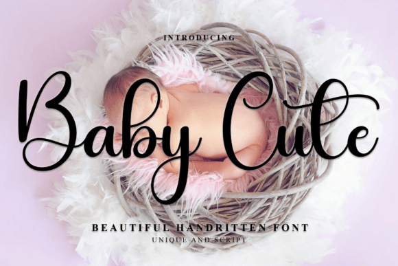 Baby Cute Font Poster 1