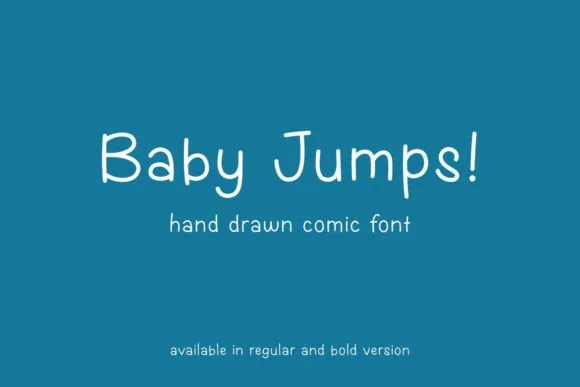 Baby Jumps Font Poster 1