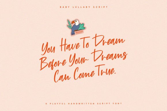 Baby Lullaby Font Poster 2