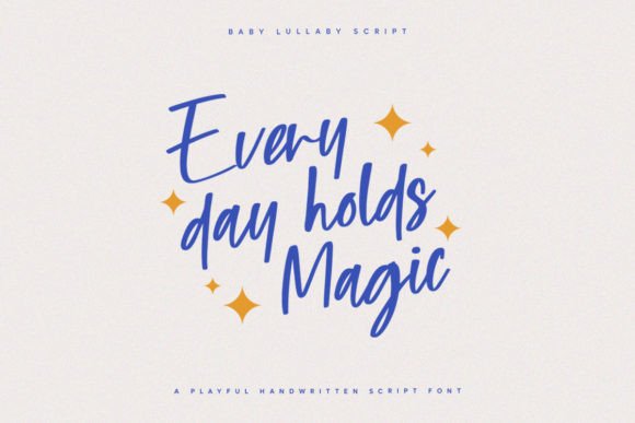 Baby Lullaby Font Poster 5