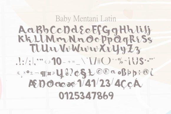 Baby Mentani Font Poster 8