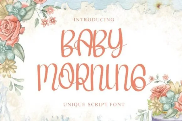 Baby Morning Font Baby Morning Font Poster 1
