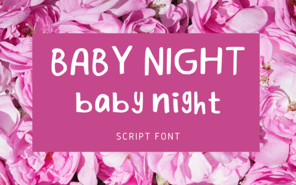 Baby Night Font Poster 1