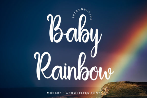 Baby Rainbow Font Poster 1