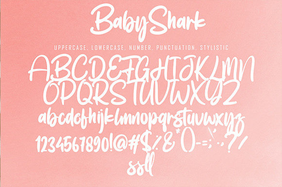 Baby Shark Font Poster 7