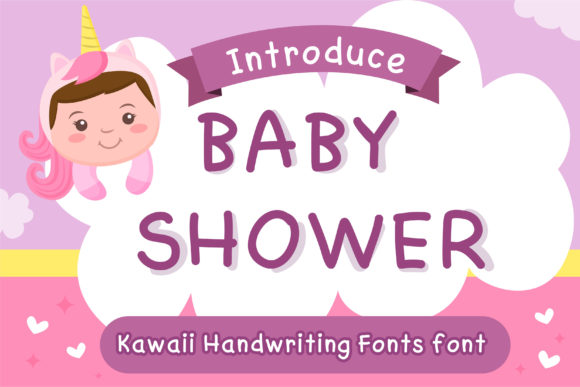 Baby Shower Font Poster 1